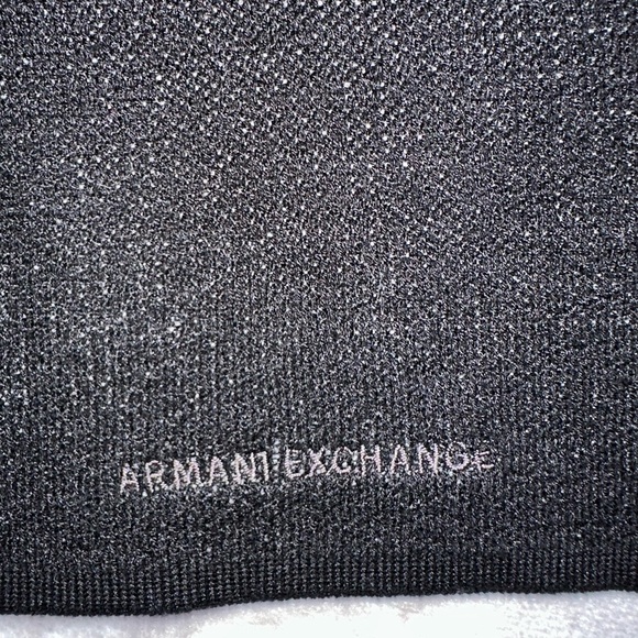 ARMANI EXCHANGE Black Gray Leopard Face Knit Pullover  Top M, Rare, Preppy, Logo - Picture 11 of 12